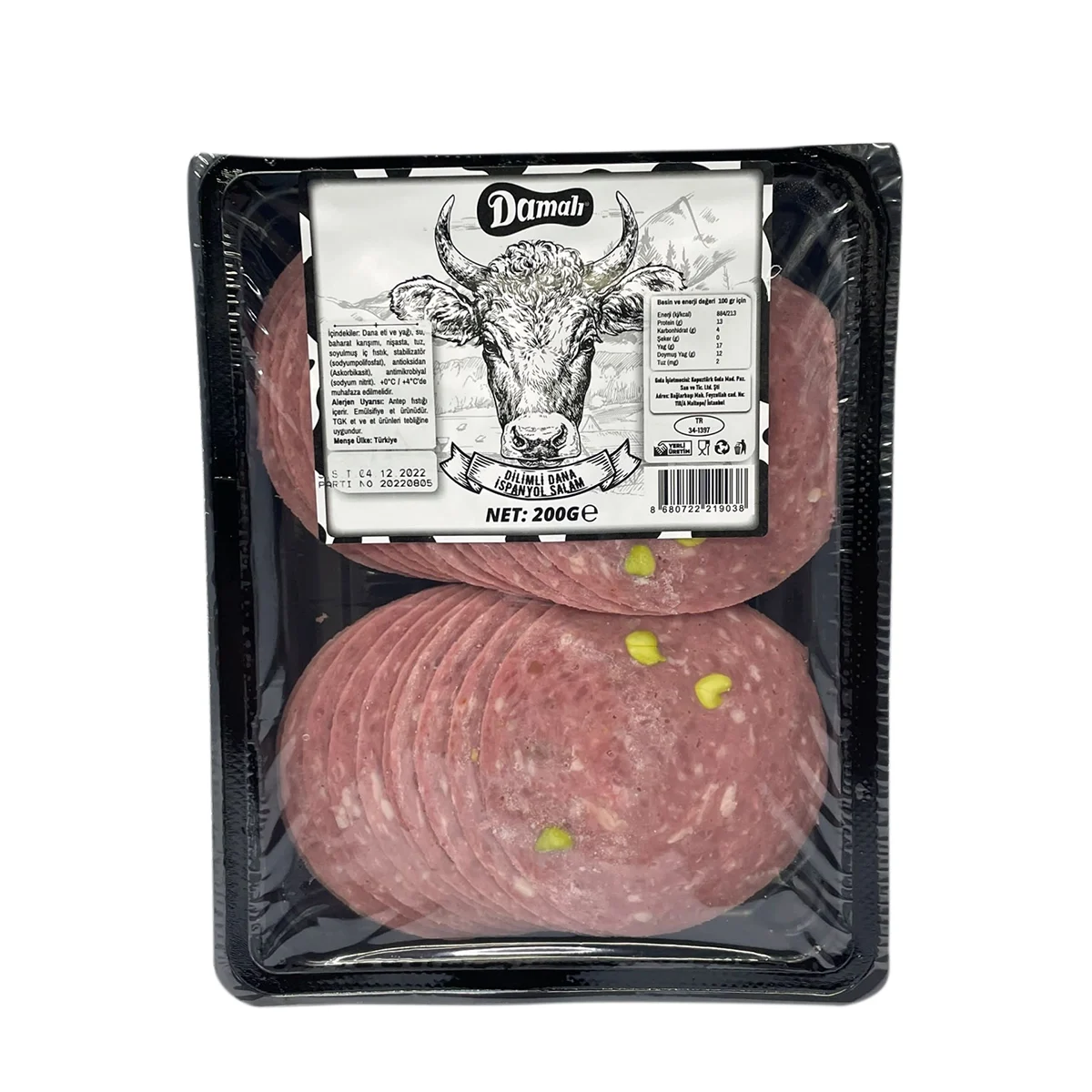 Dilimli Fıstıklı Salam (100 g)