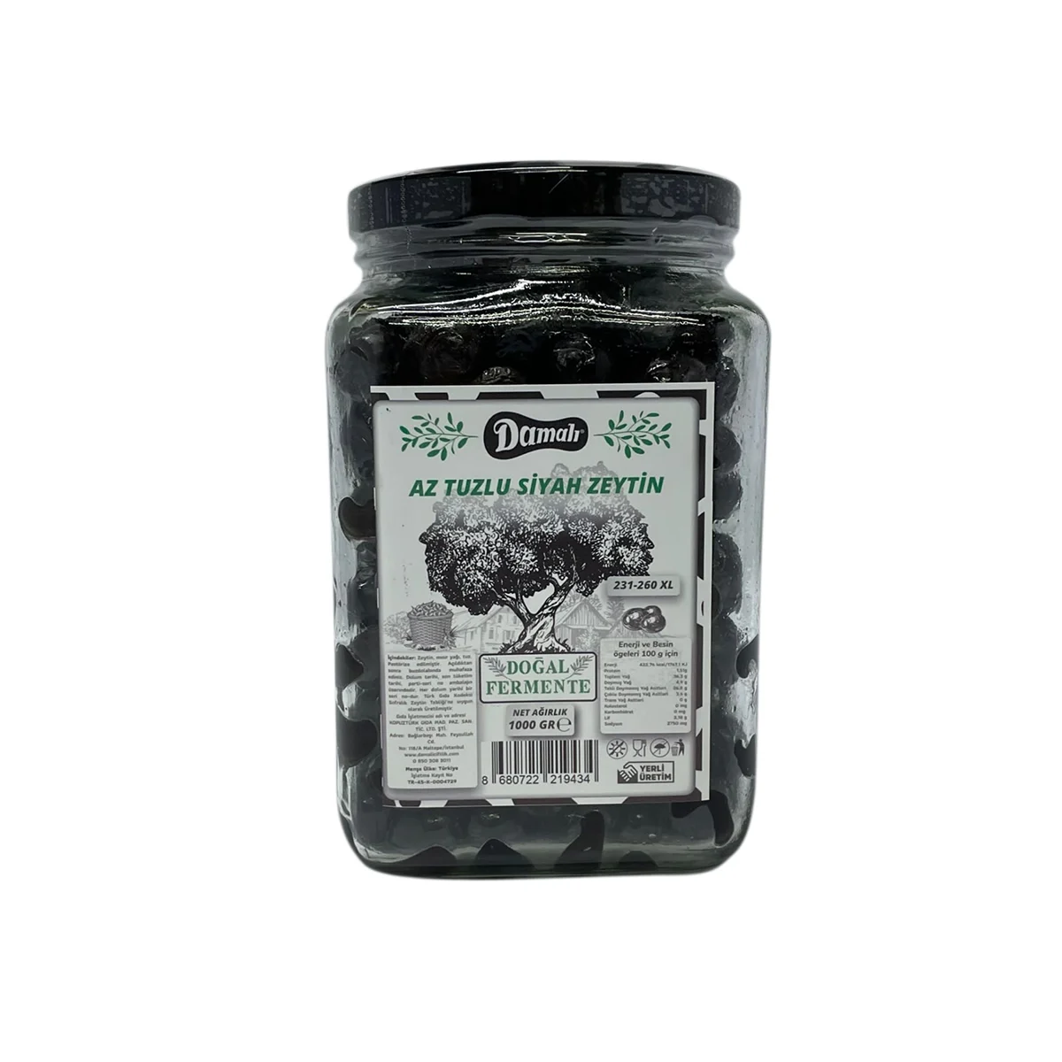 Gurme Siyah Zeytin XL Kalibre (1 kg)