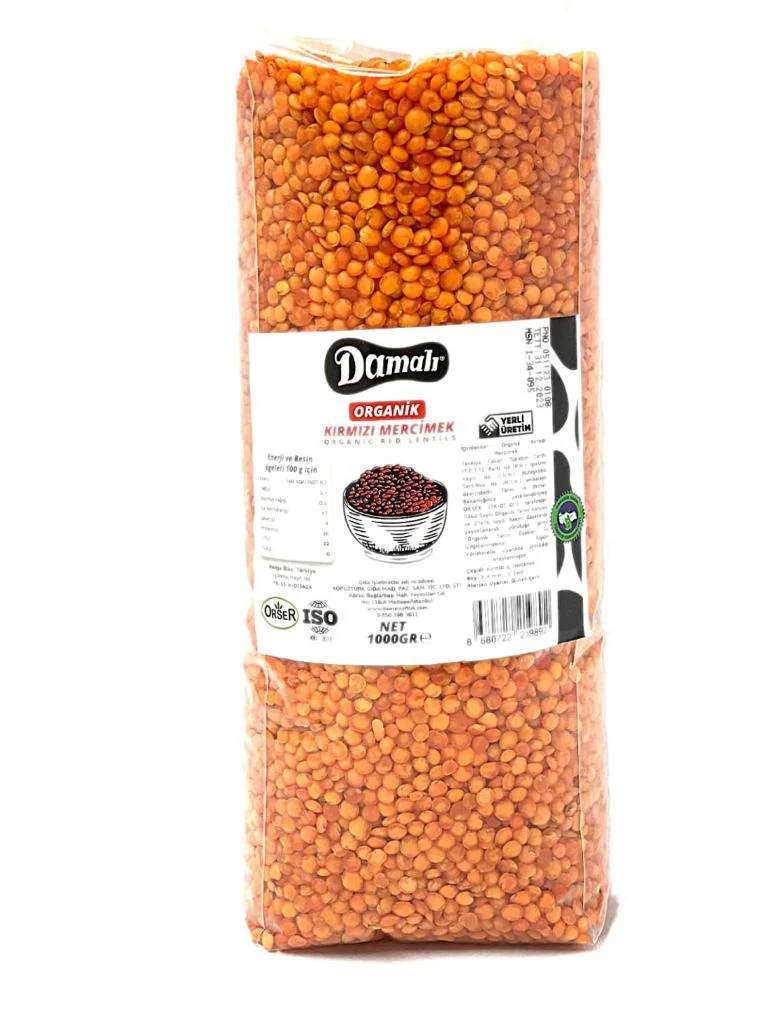 Organik Kırmızı Mercimek (1 kg)